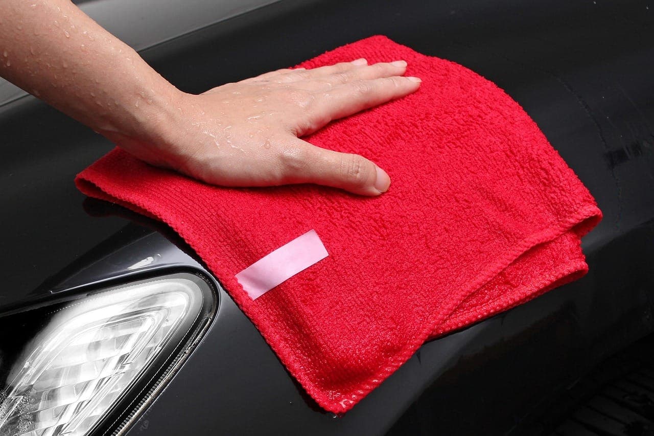 Soft microfibre on the paint, no brushes